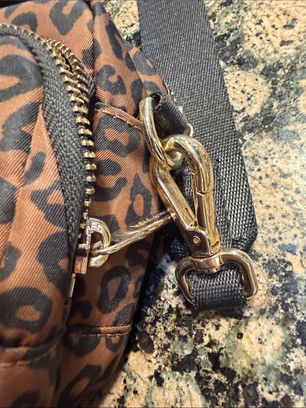 lululemon athletica Brown and Black Leopard Print Crossbody Bag - Picture 3 of 7